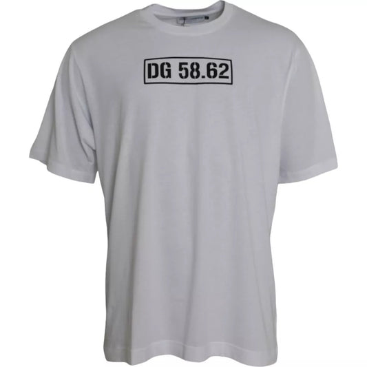 Dolce & Gabbana Vit Logotyp Rund Hals Kortärmad T-shirt