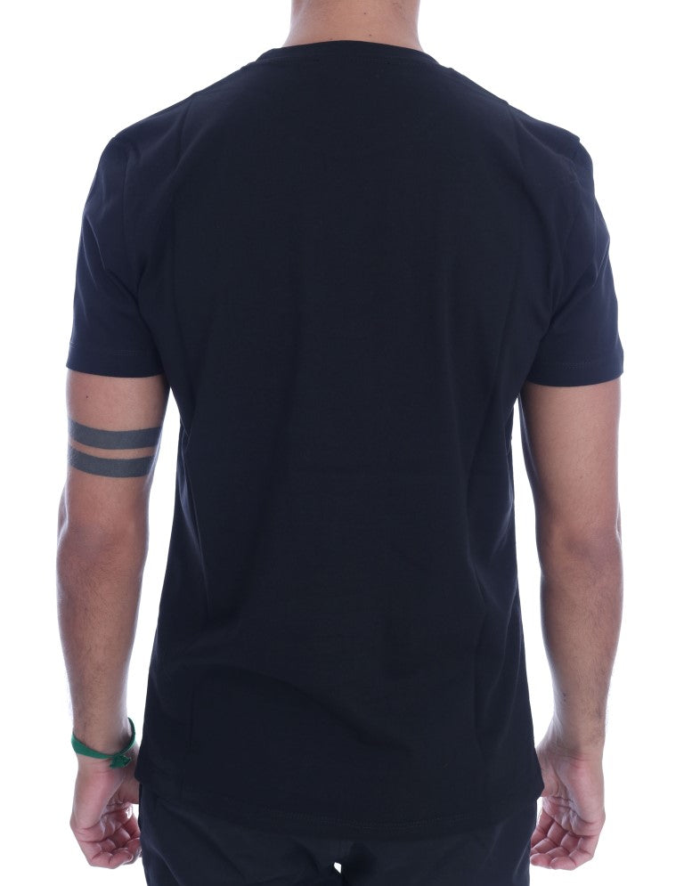 Frankie Morello svart bomull RIDERS rund hals t-shirt