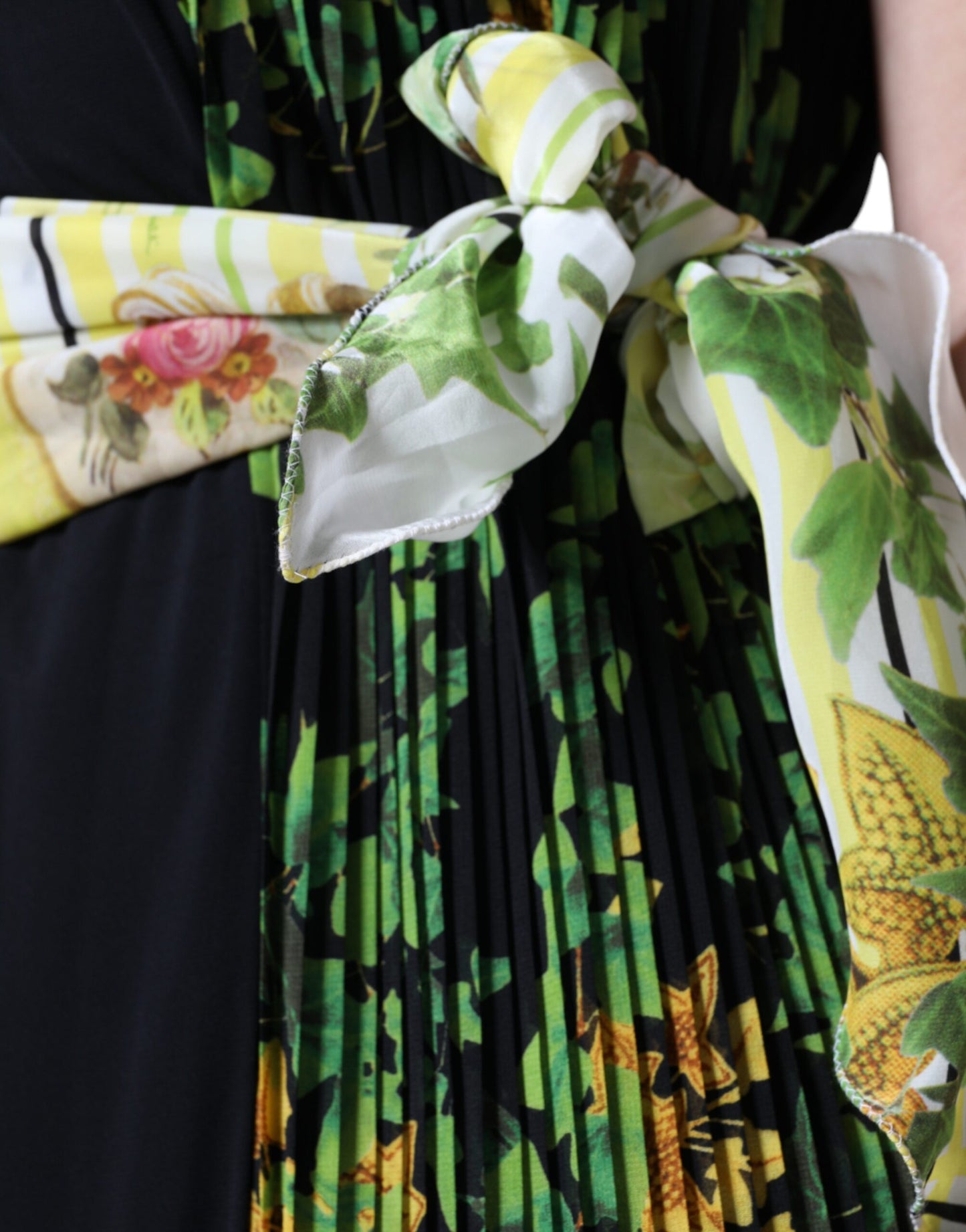 Roberto Cavalli Knälång Klänning med Flerfärgad Blommig Slida