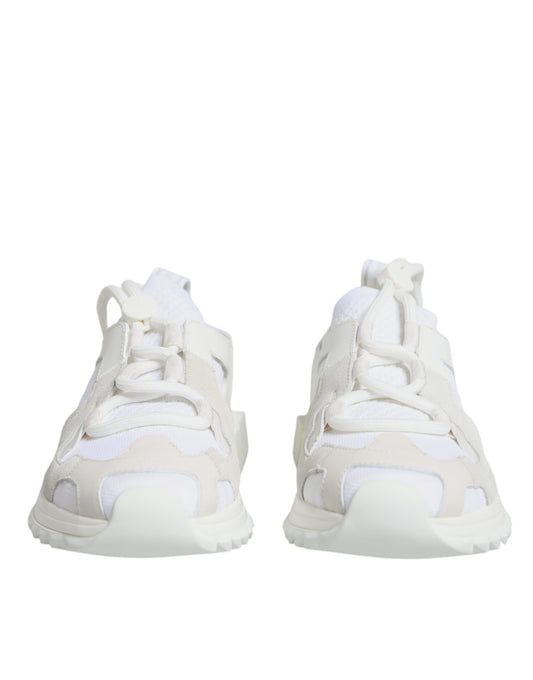 Dolce & Gabbana Hvite Mesh Sorrento Trekking Sneakers Sko