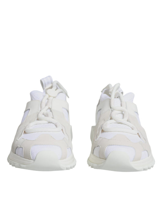 Dolce & Gabbana Hvite Mesh Sorrento Trekking Sneakers Sko