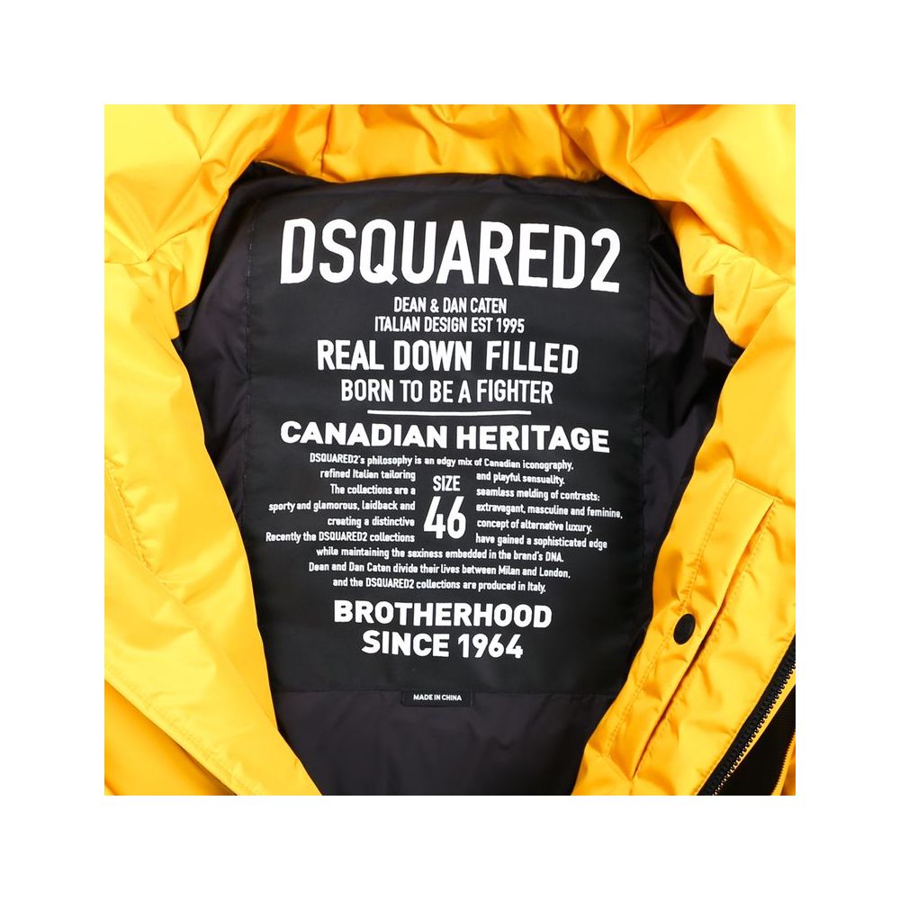 Dsquared² Gul Nylon Dunjacka För Herrar