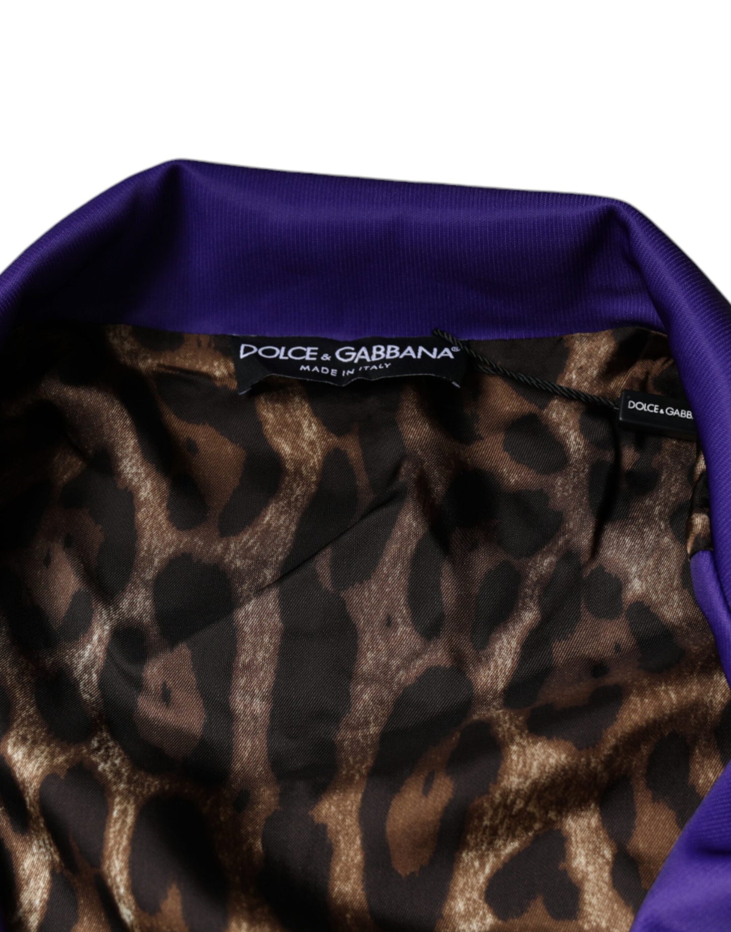 Dolce & Gabbana Lila GRISENS ÅR Bomberjacka med Hel Dragkedja