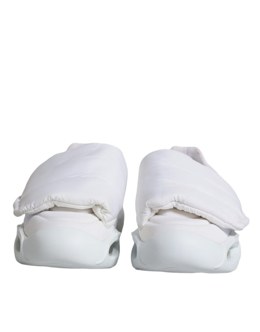 Dolce & Gabbana hvite polstrede stoff lave joggesko