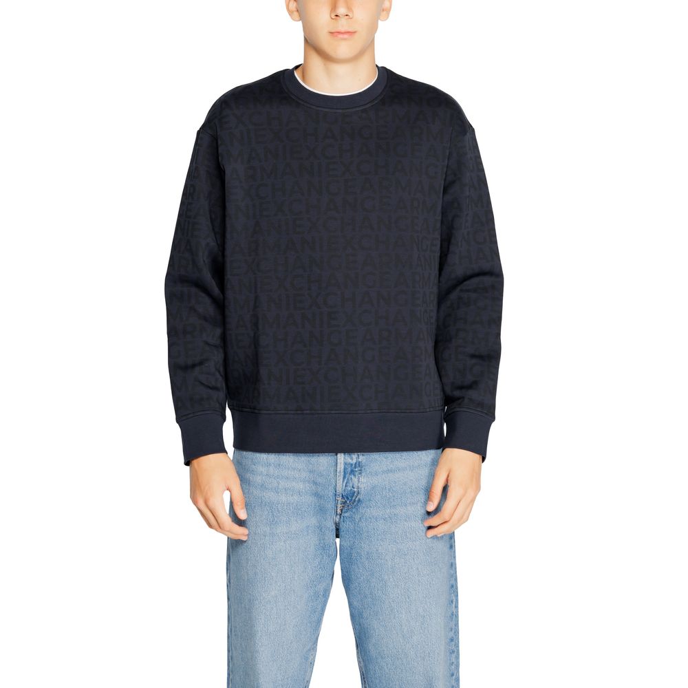 Armani Exchange blå bomullströja