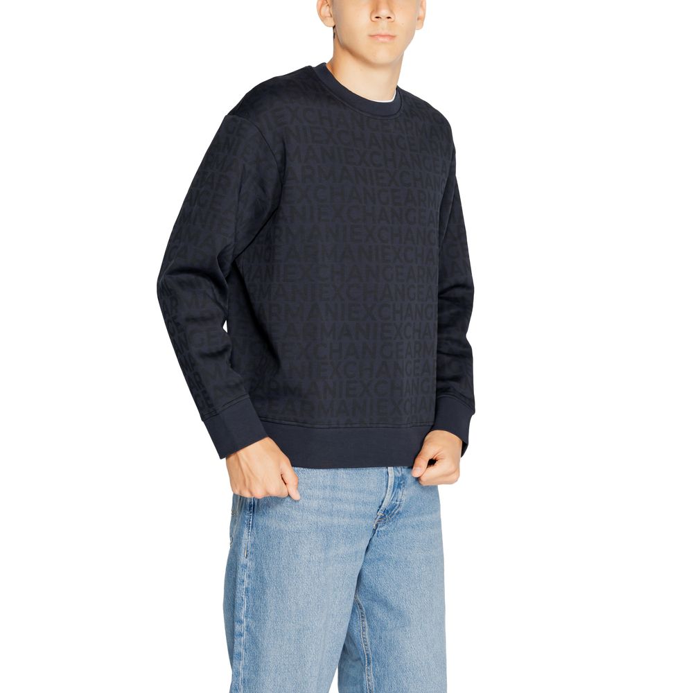 Armani Exchange blå bomullströja