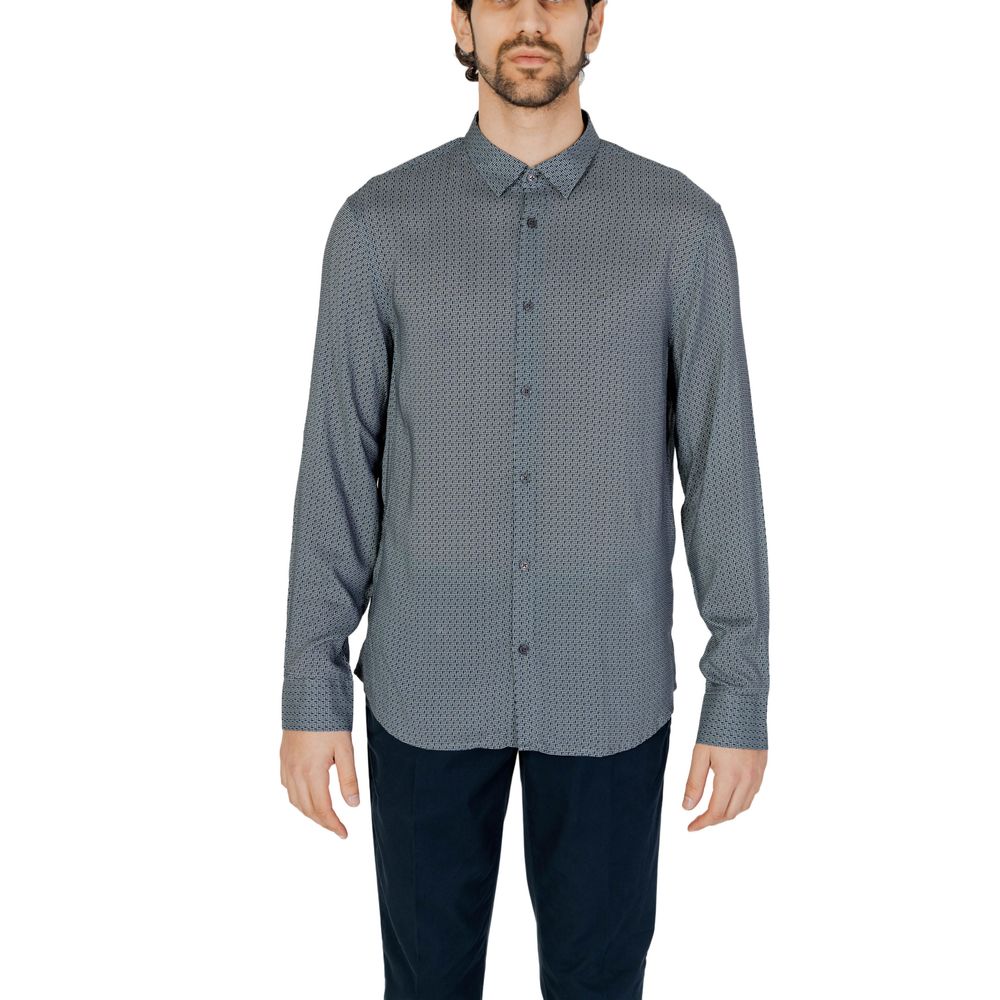 Armani Exchange Grå Viskosskjorta