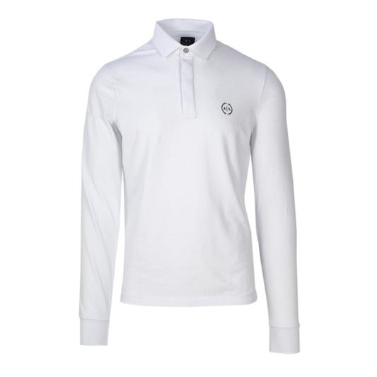 Armani Exchange White Cotton Long Sleeve