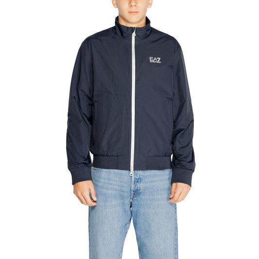 EA7 Emporio Armani Blue Polyamide Jackets & Coat