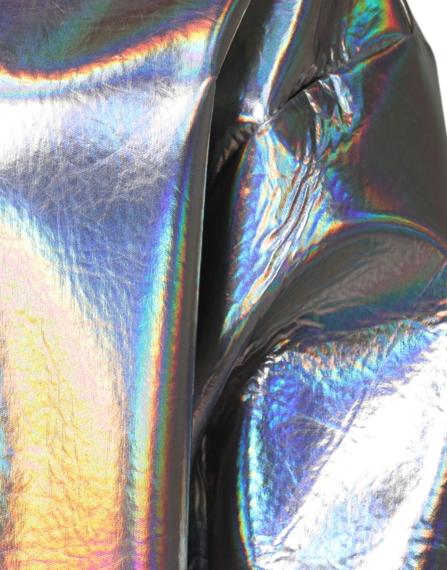 Dolce & Gabbana Sølvfarget Iridescent Full Zip Herre Bomberjakke