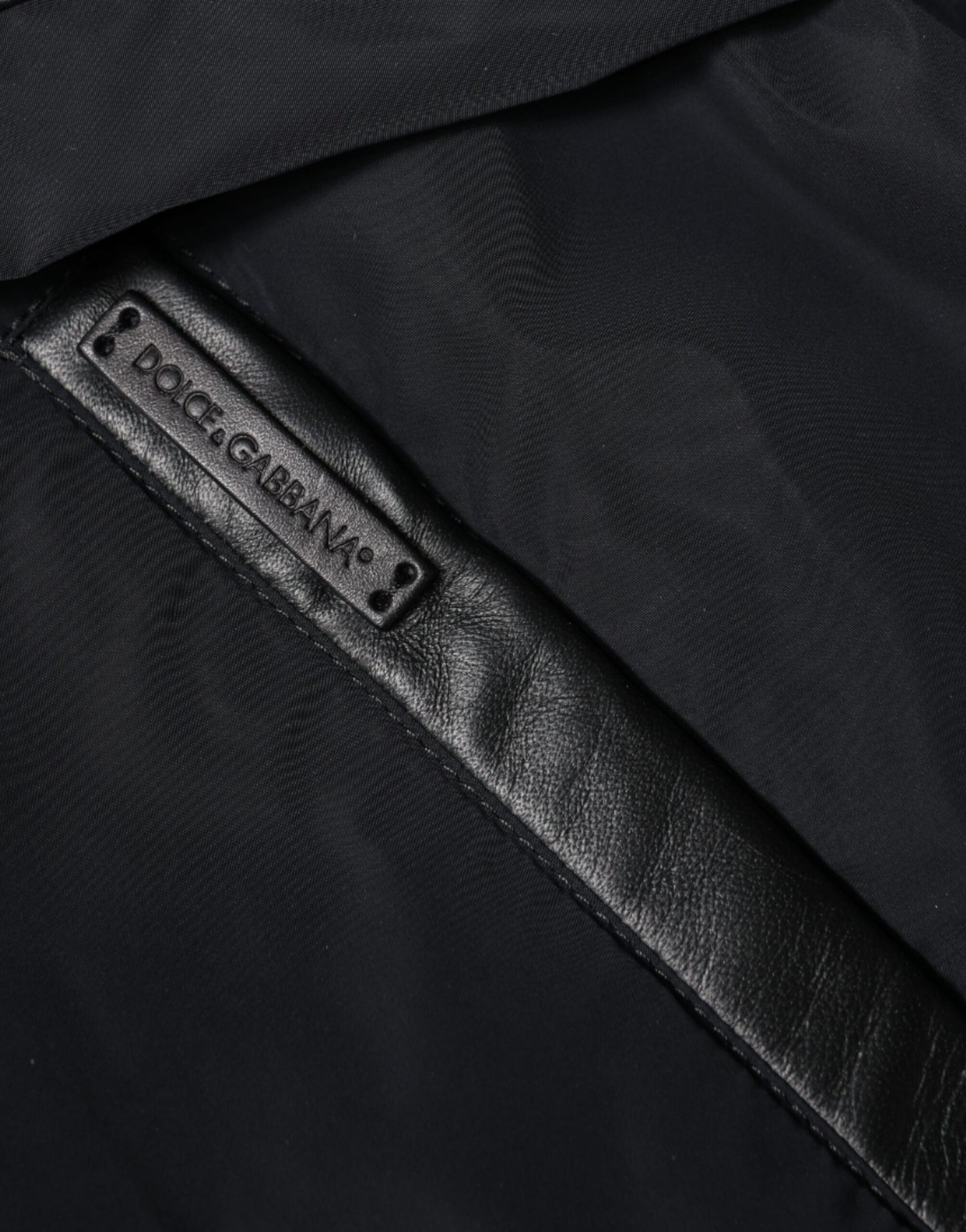 Dolce & Gabbana Svart Huva Full Dragkedja Herr Bomberjacka