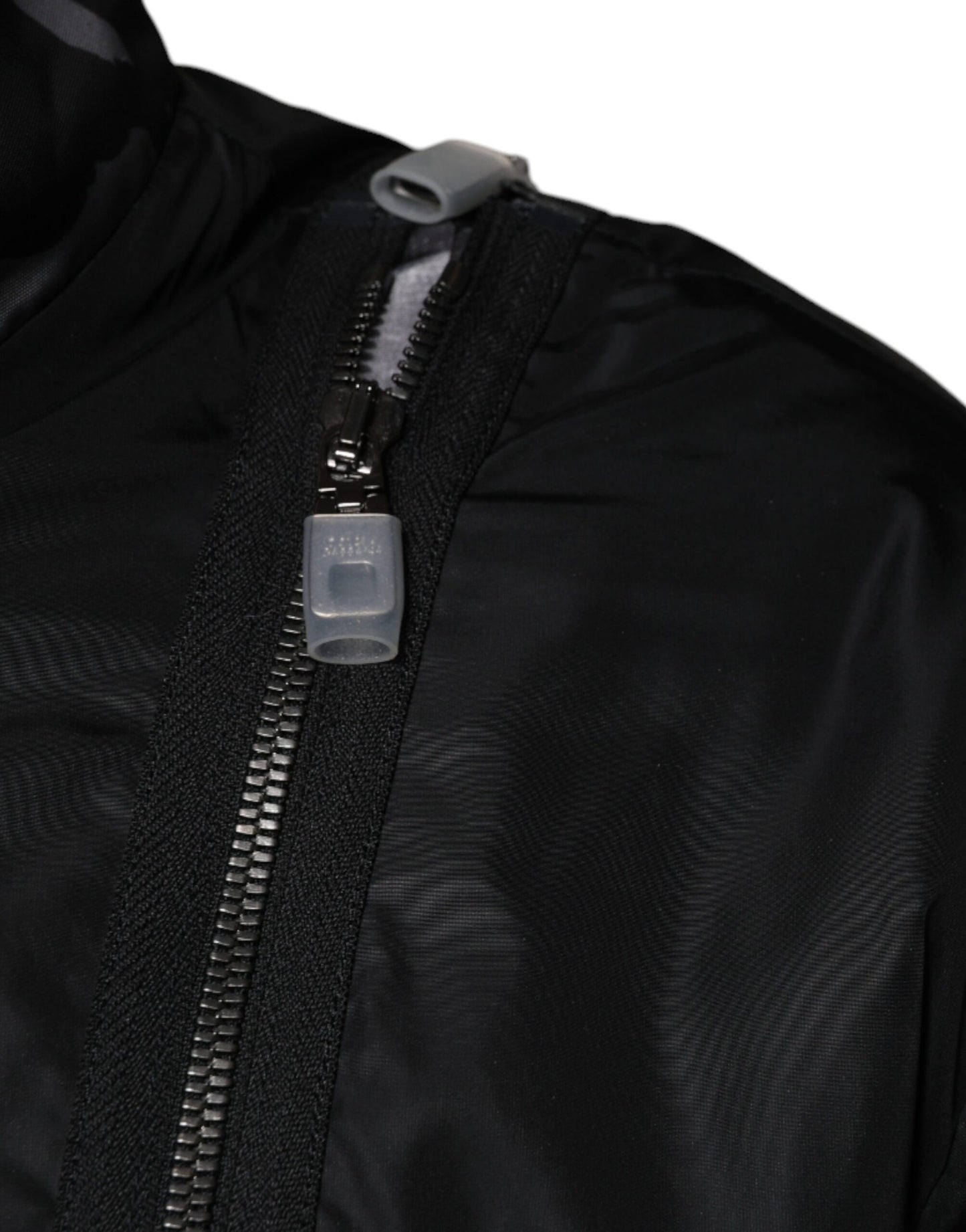 Dolce & Gabbana Svart Nylon Full Dragkedja Herr Bomberjacka