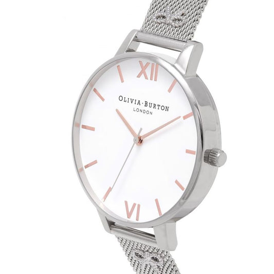 Olivia Burton Silver Stainless Steel Dress Watch