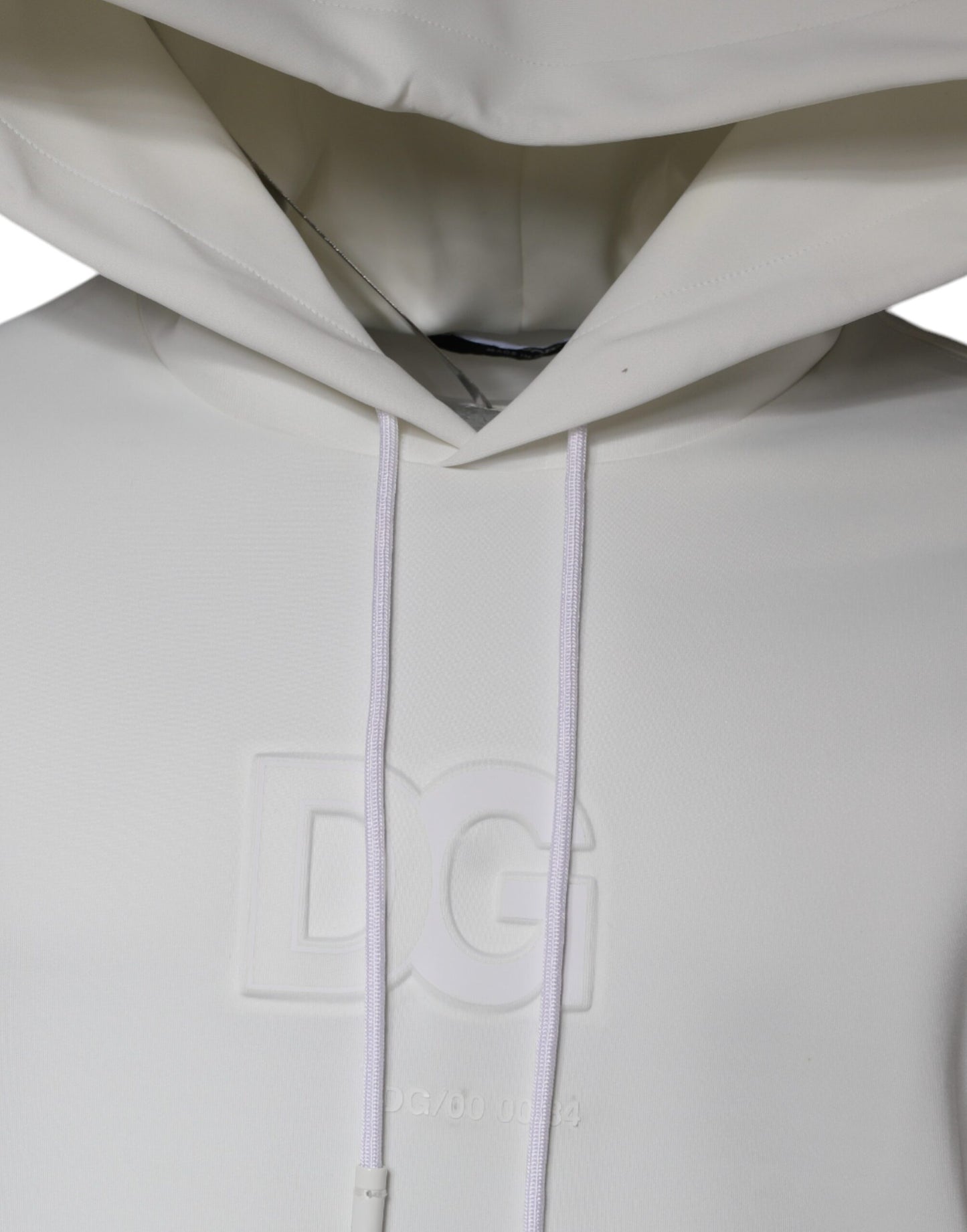 Dolce & Gabbana Vit DG Logo Hoodie Herrtröja