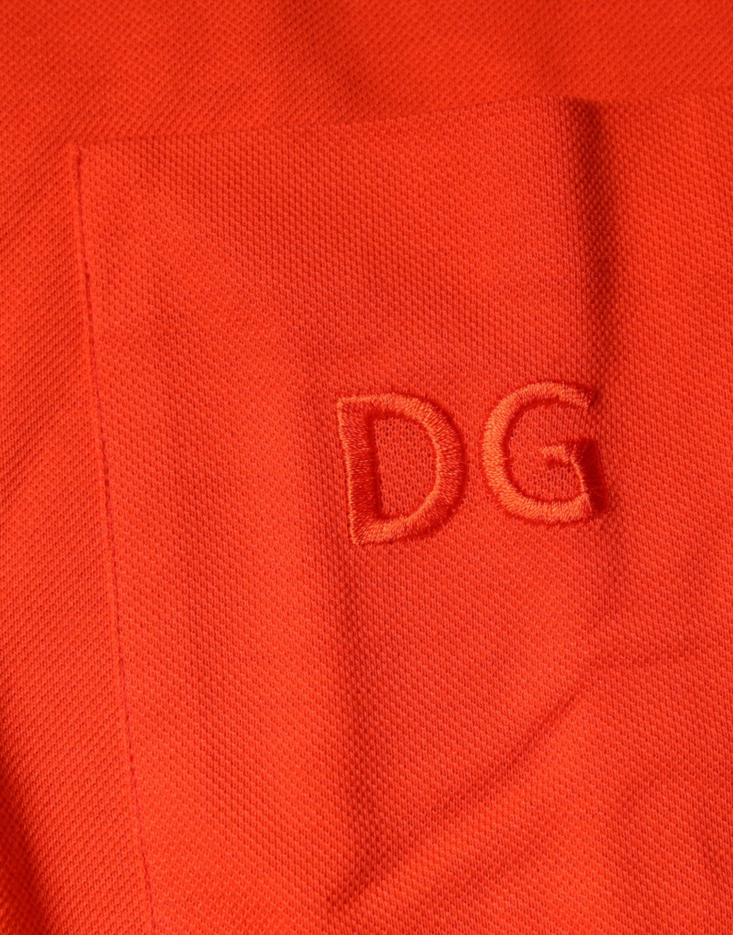 Dolce & Gabbana Orange bomullspoloskjorta med knappar