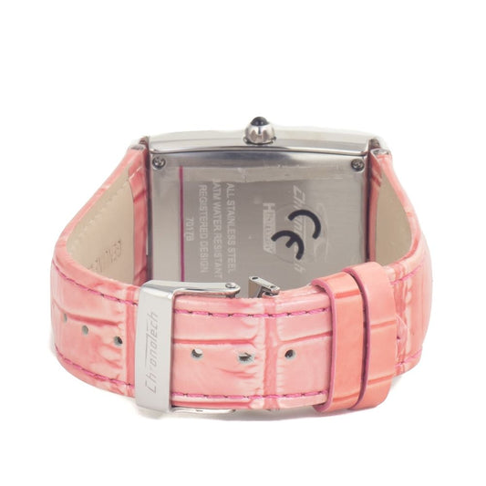 Chronotech Multicolor Leather Dress Watch