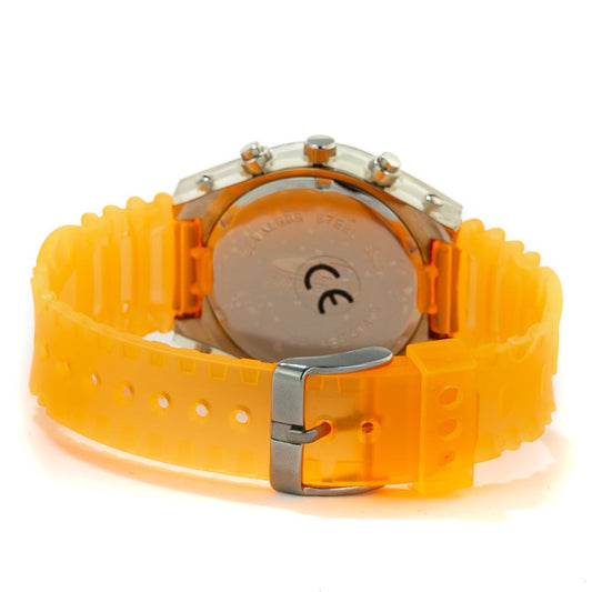 Chronotech Orange Rubber Sport Watch
