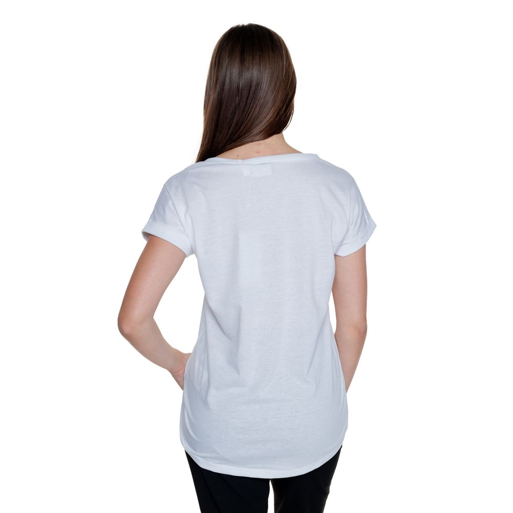 Vit bomulls-T-shirt