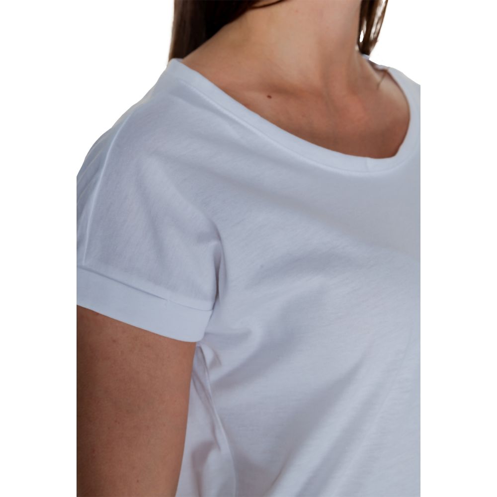 Vit bomulls-T-shirt