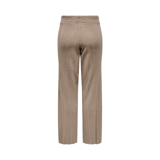 Only Beige Marabou Casual Pants