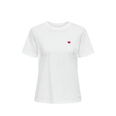 Jacqueline De Yong White Cotton T-Shirt