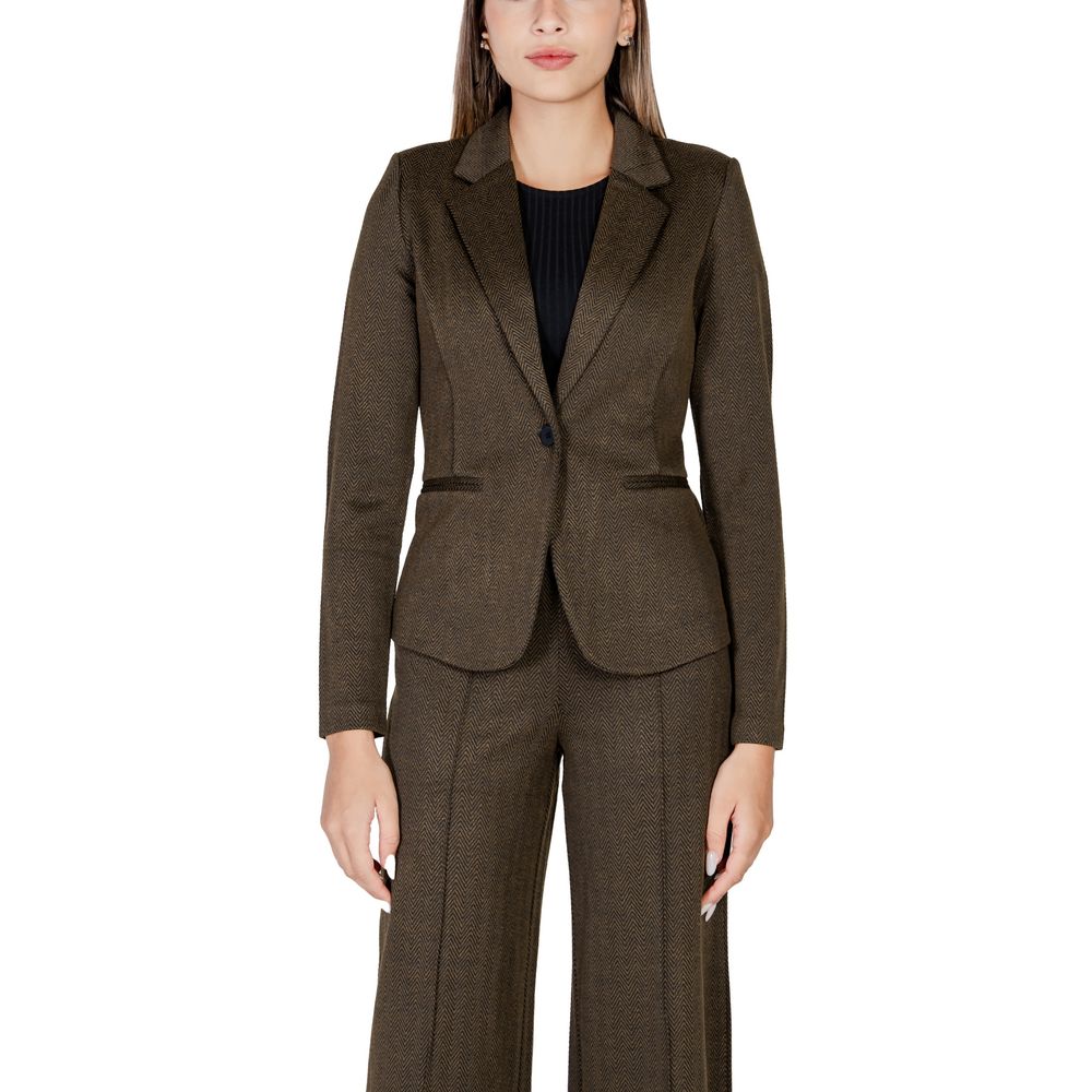 Grønn polyesterblazer