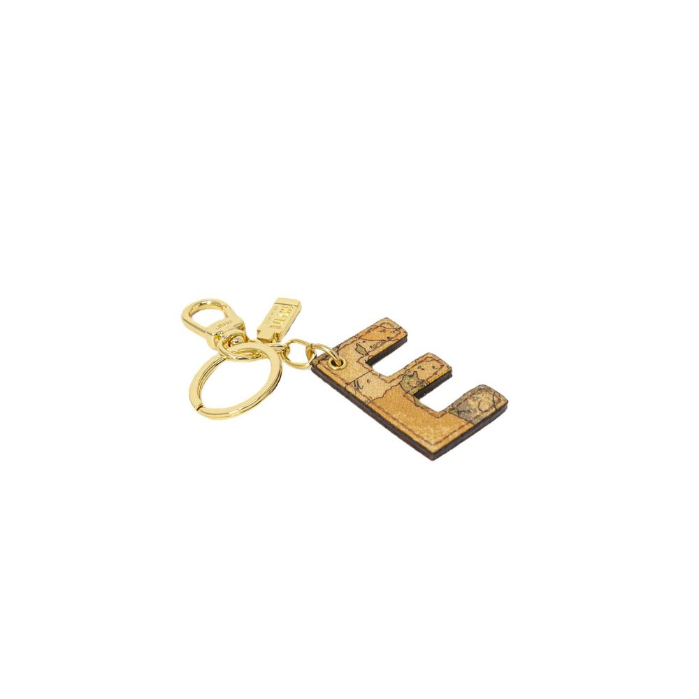Beige lädernyckelring
