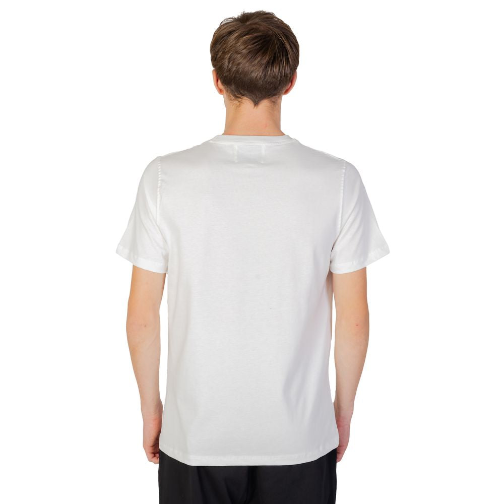 Vit bomulls-T-shirt