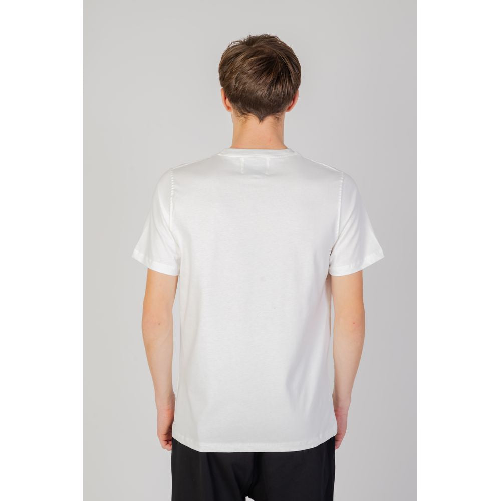 Vit bomulls-T-shirt