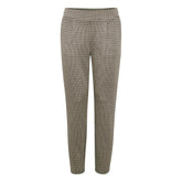 ICHI Beige Polyester Casual Pants