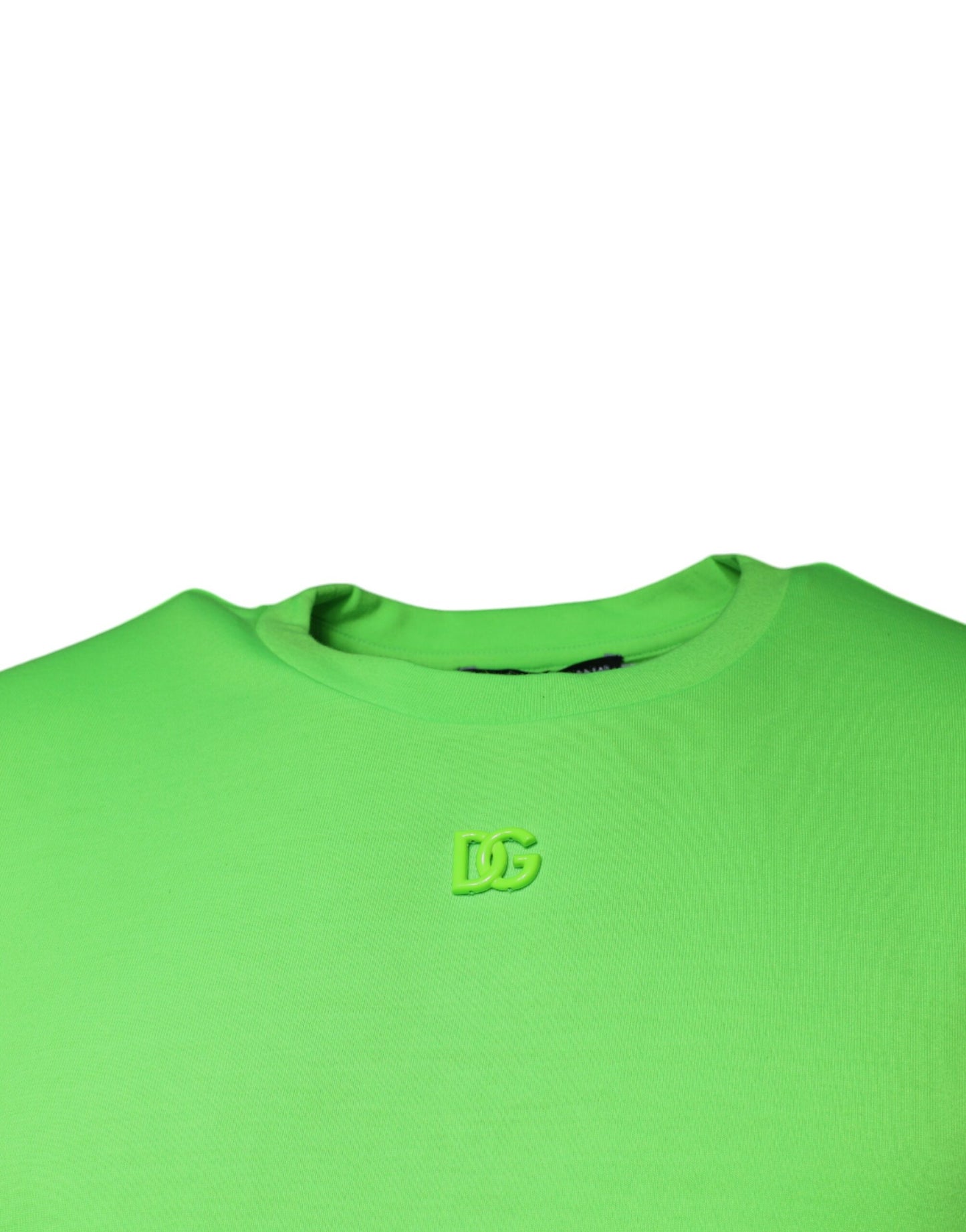 Dolce & Gabbana Grön Logotyp Rund Halsad Kortärmad T-shirt