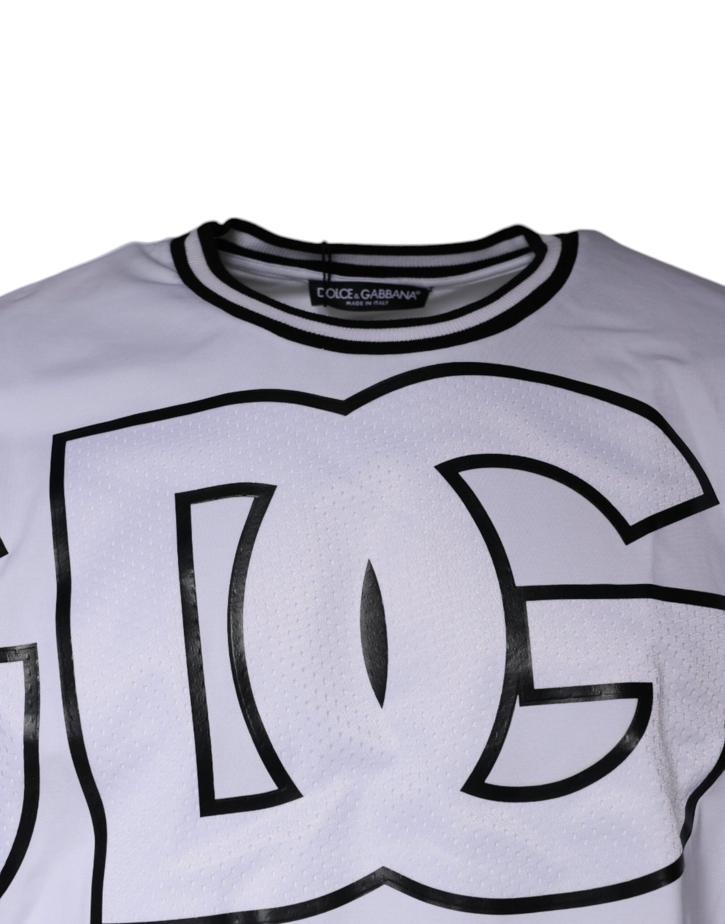 Dolce & Gabbana Vit t-shirt med logotyptryck och rund halsringning