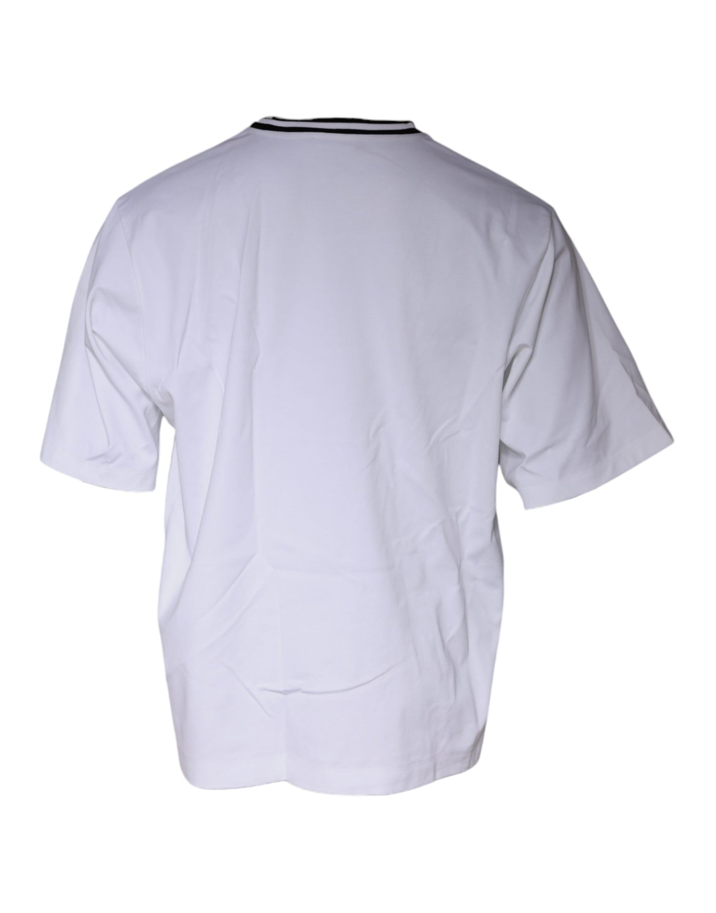 Dolce & Gabbana Vit t-shirt med logotyptryck och rund halsringning