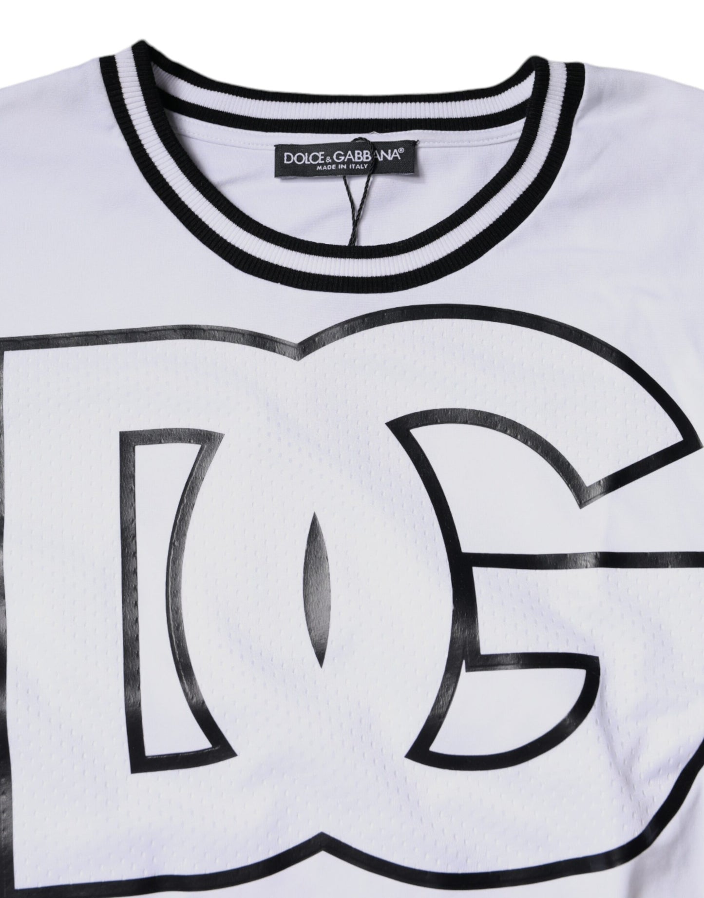 Dolce & Gabbana Vit t-shirt med logotyptryck och rund halsringning