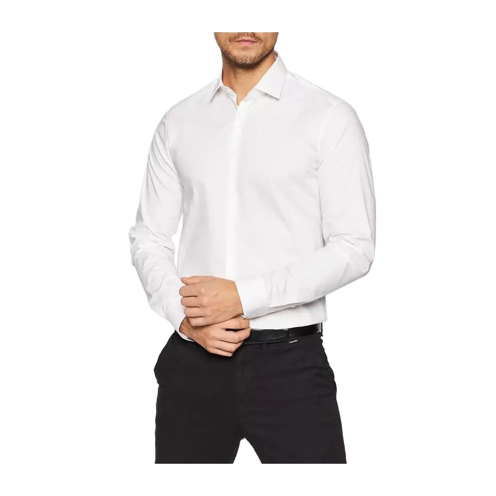 Calvin Klein hvit bomullsskjorte