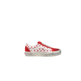 Vans Red Suede Leather Low Top Sneakers