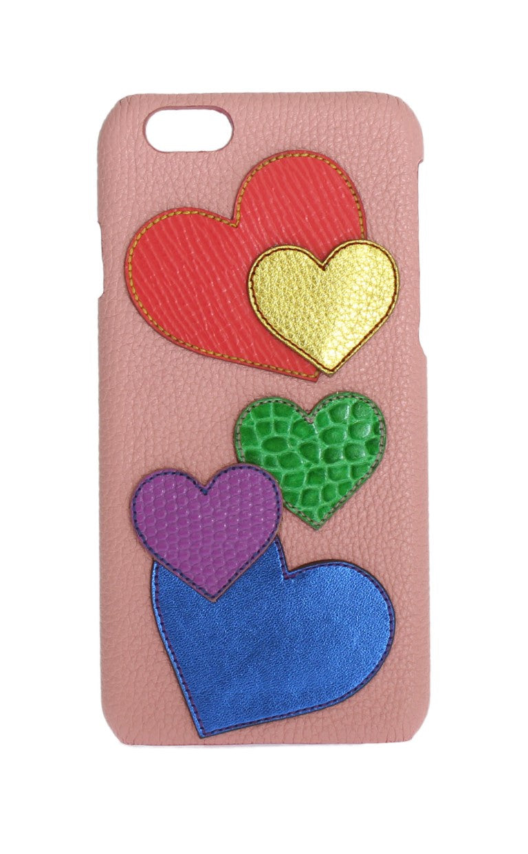 Rosa läderhjärtat mobilskal