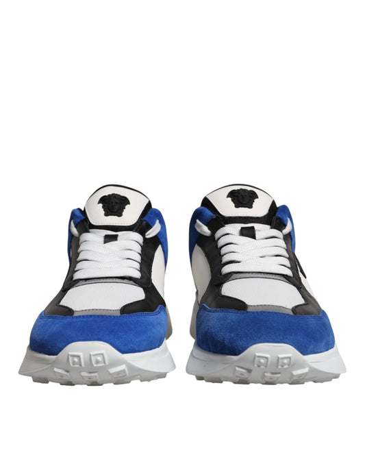 Versace Flerfarget Canvas Quad Fabric Medusa Lave Sneakers Sko