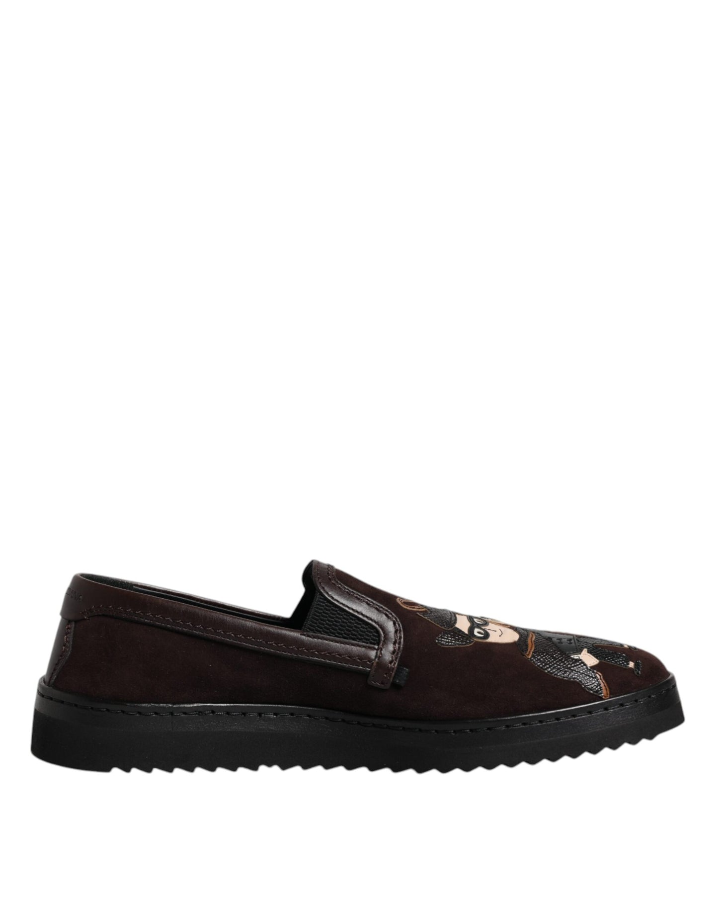Dolce & Gabbana brune semskede DG Family slip-on flate sko