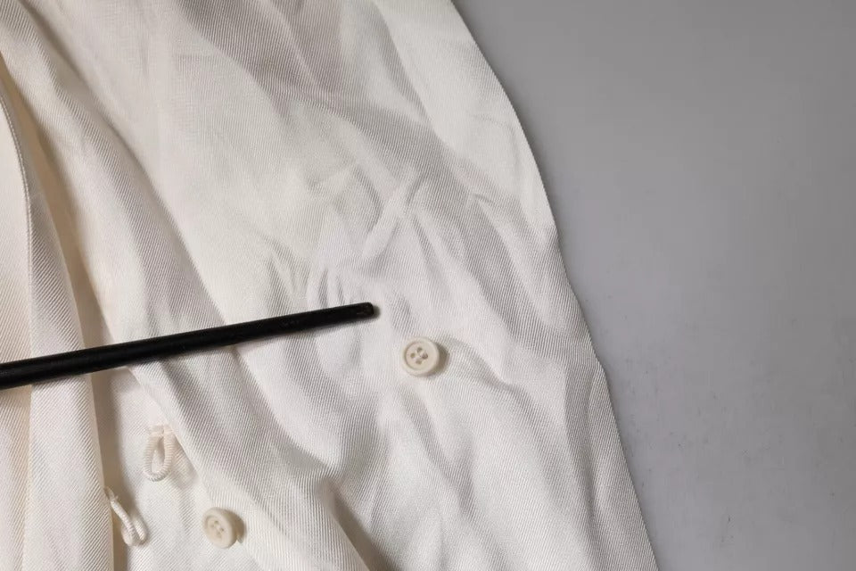 Brunello Cucinelli Beige Sidentopp Med Ascotkrage Och Långärmad
