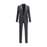 Dsquared² Black Fleece Wool Two-Piece Suit