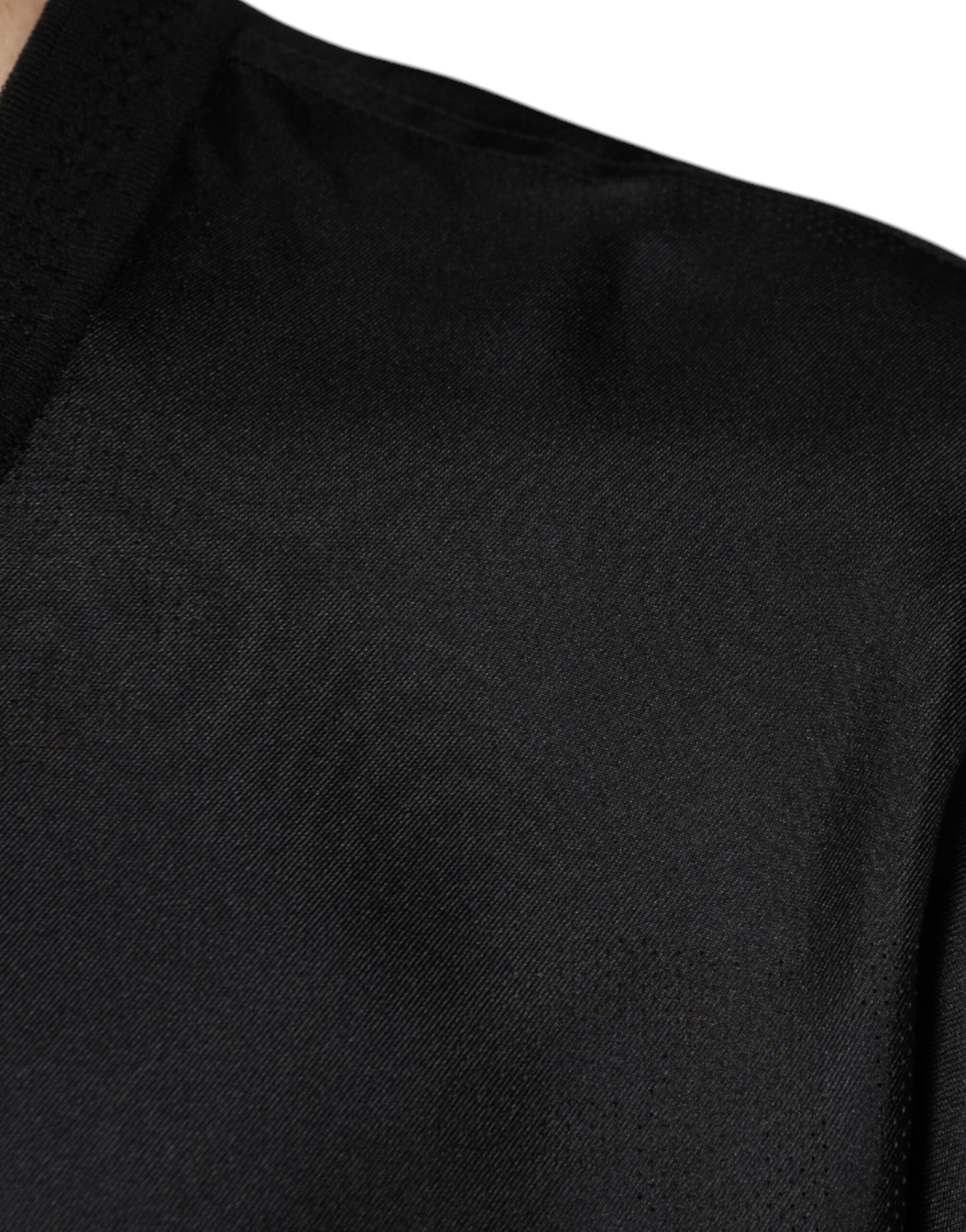 Dolce & Gabbana Svart bomulls-t-shirt med fyrkantig halsringning och kortärmad design