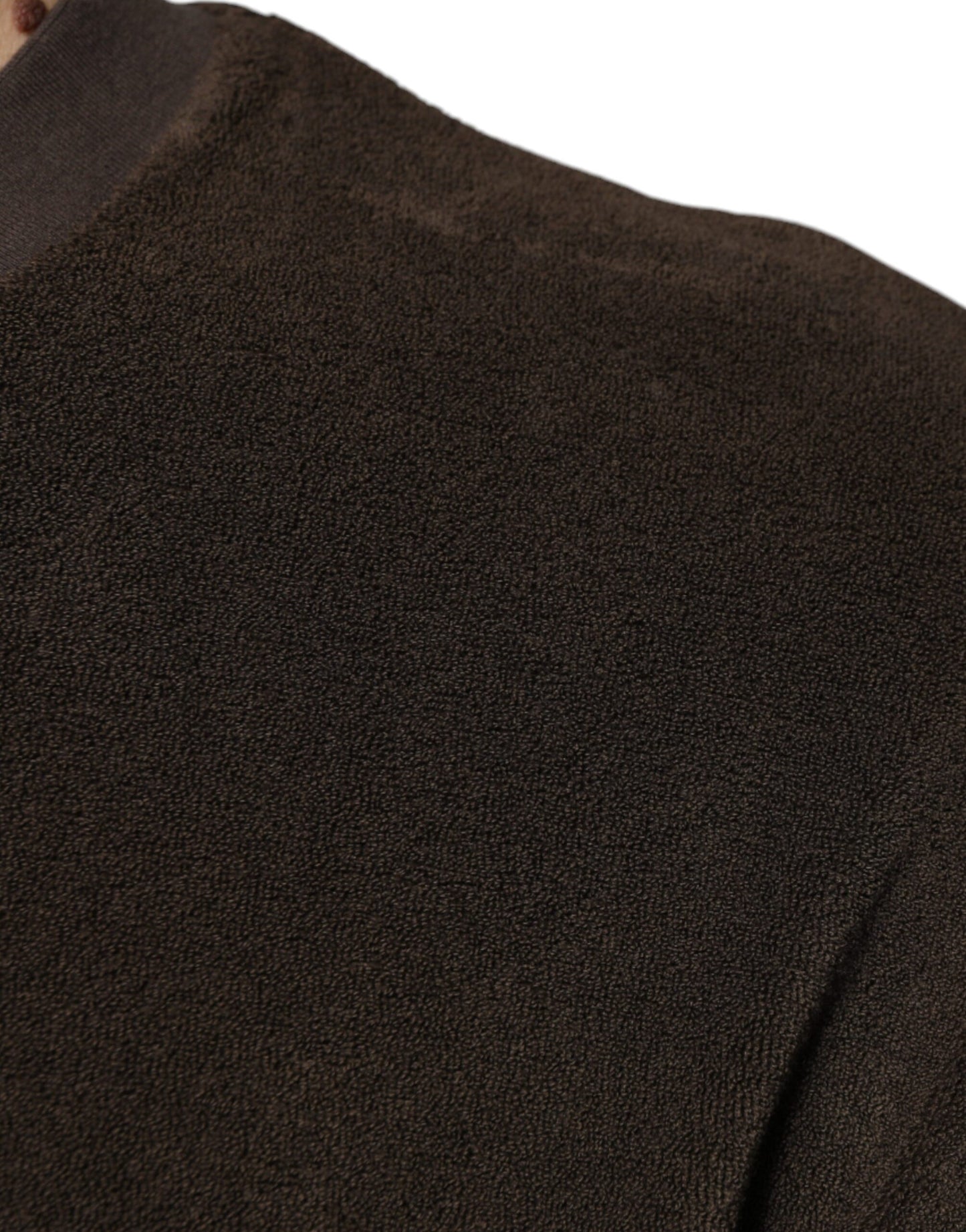 Dolce & Gabbana Brun Bomulls-T-shirt Med Rund Hals Och Korta Ärmar