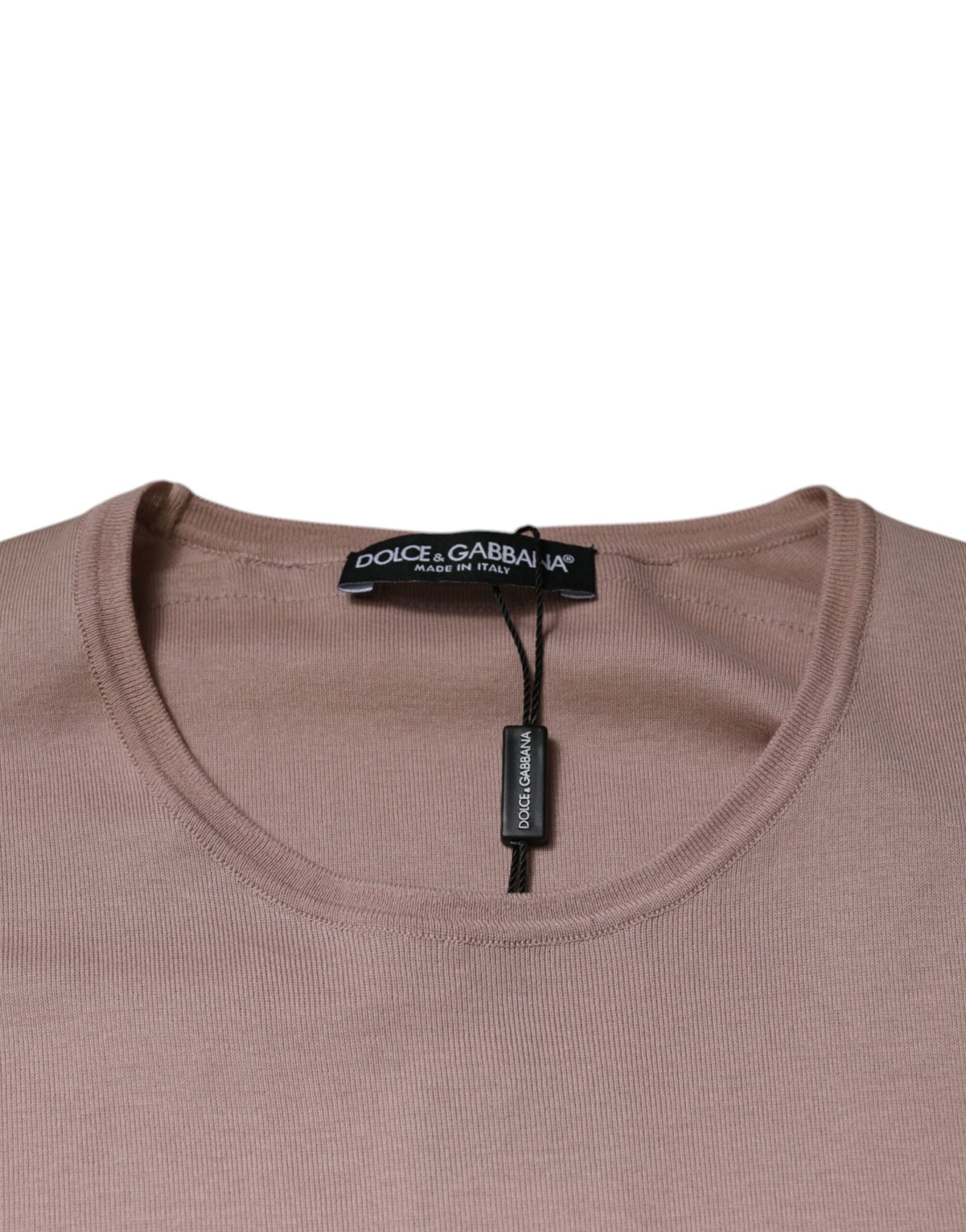 Dolce & Gabbana Brun Bomull Kortärmad Rund Halsad T-shirt
