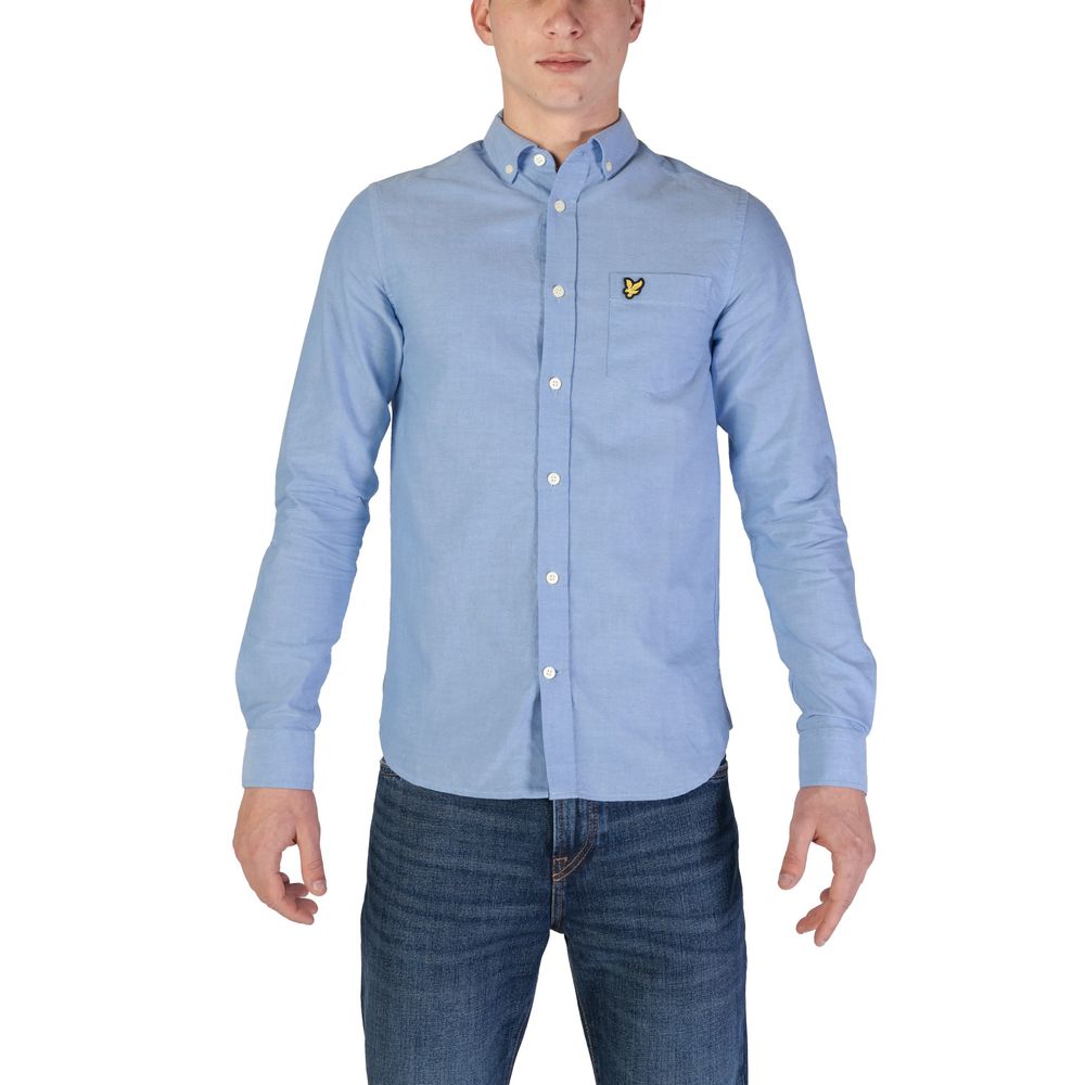Lyle & Scott Blå Skjorta i Ekologisk Bomull