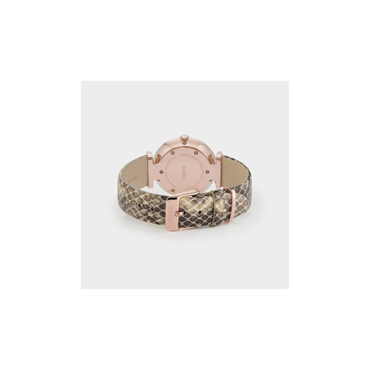 Cluse Beige Leather Dress Watch