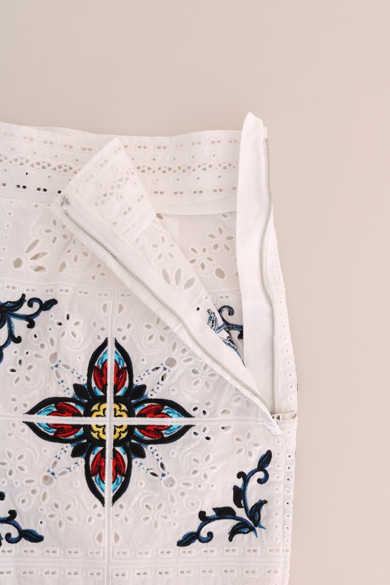 Dolce & Gabbana Mulicolor Majolica Cutout Capri-byxor