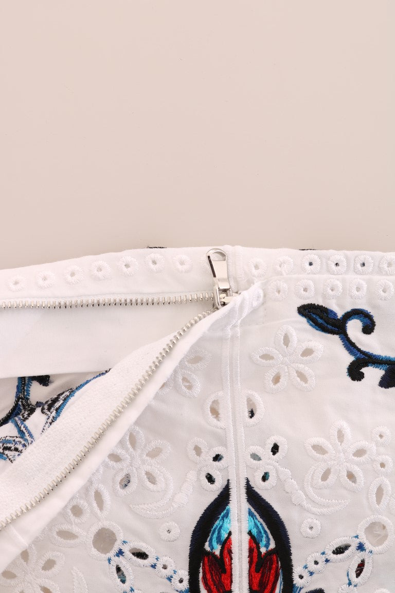 Dolce & Gabbana Mulicolor Majolica Cutout Capri-byxor