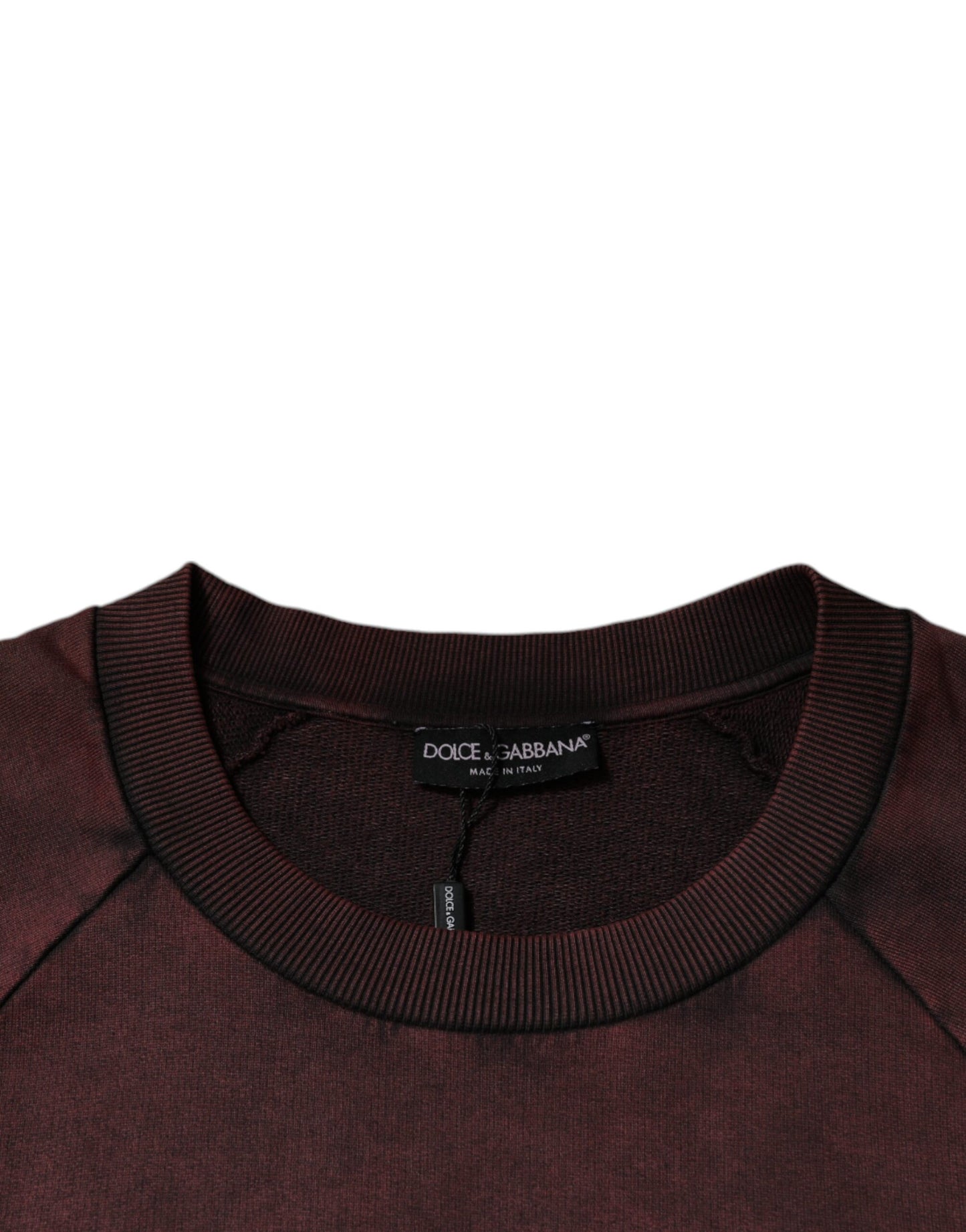 Dolce & Gabbana Brun Logotyp Bomull Rund Halsad Tröja