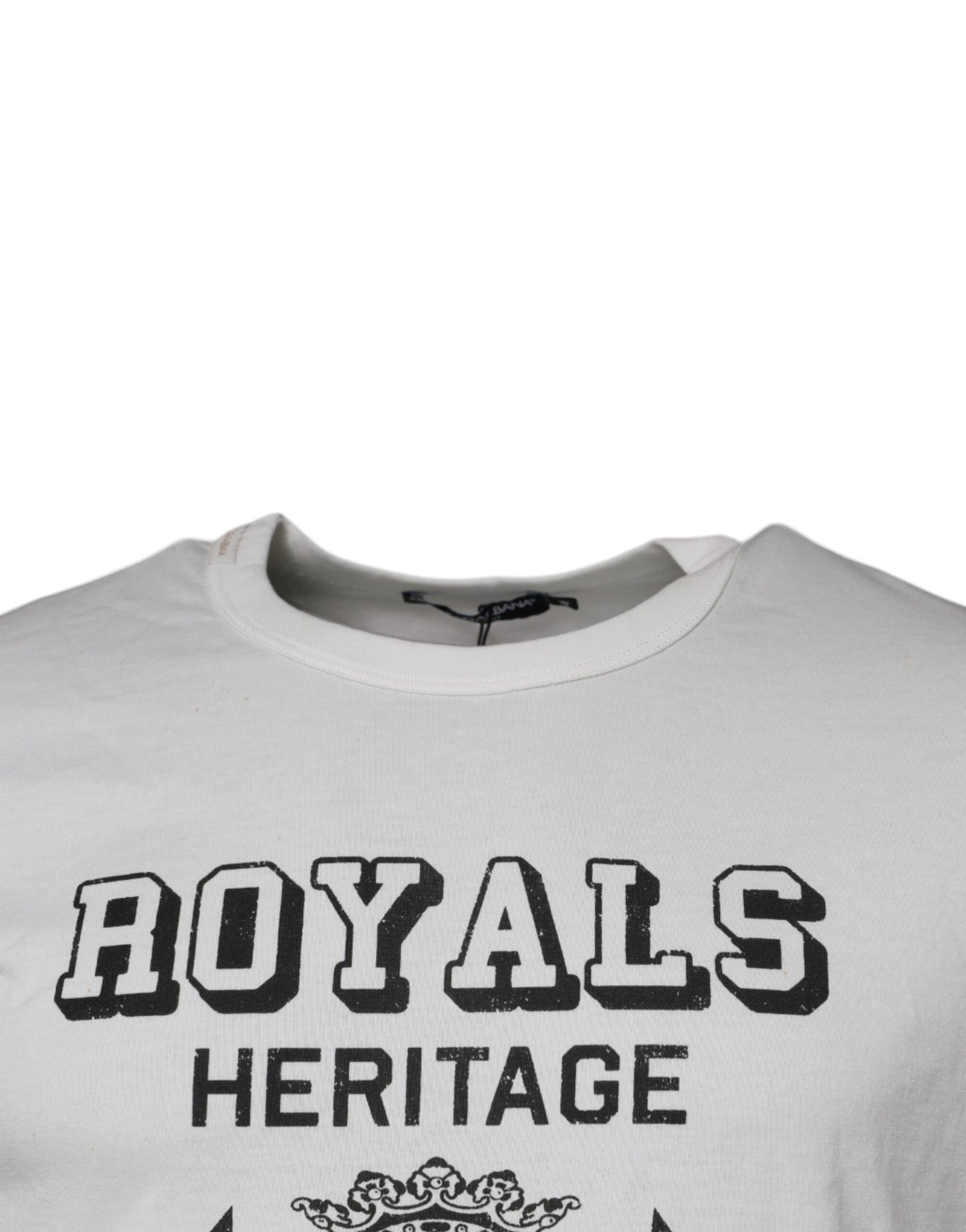 Dolce & Gabbana Vit Royals Heritage Bomullst-t-shirt